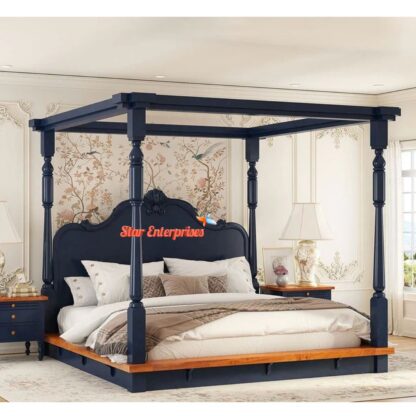 Star Enterprises Wooden Classic Four Poster Bed CNB-031 - Image 2