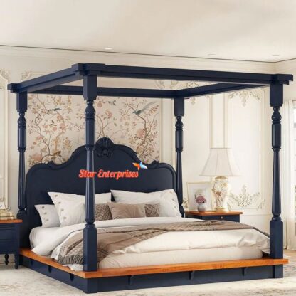 Star Enterprises Wooden Classic Four Poster Bed CNB-031 - Image 3