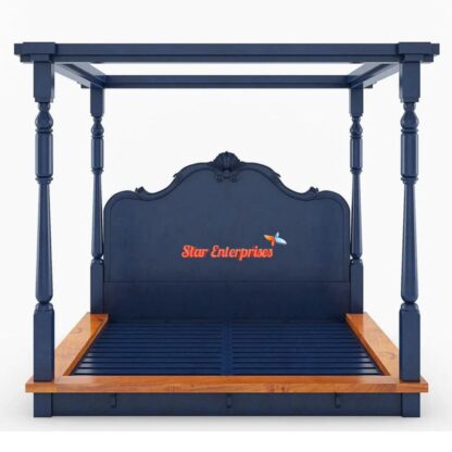 Star Enterprises Wooden Classic Four Poster Bed CNB-031 - Image 4