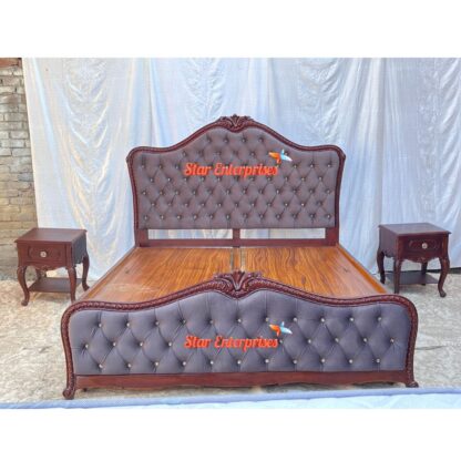 Star Enterprises Wooden Classic Sleek Design Bed BD-0128 - Image 2