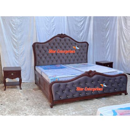Star Enterprises Wooden Classic Sleek Design Bed BD-0128 - Image 4