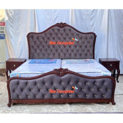 Wooden Classic Sleek Design Bed