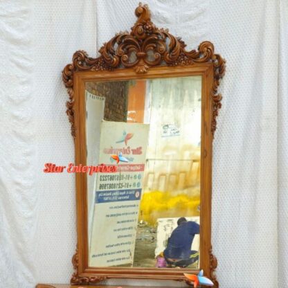 Star Enterprises Wooden Designer Mirror Frame MF-042 - Image 3