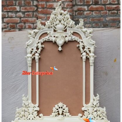 Star Enterprises Wooden Floral Carved Mirror Frame MF-045 - Image 2