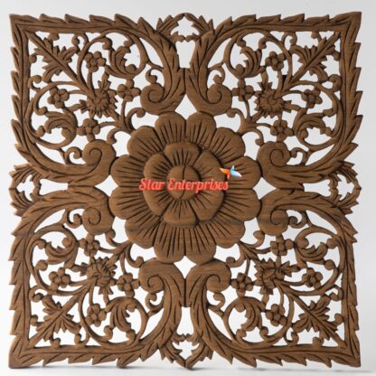 Star Enterprises Wooden Floral Design Wall Art Panel WD-018 - Image 4