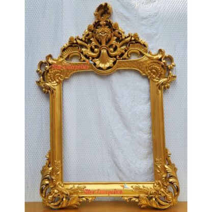 Wooden Gold Finish Luxury Mirror Frame (1)