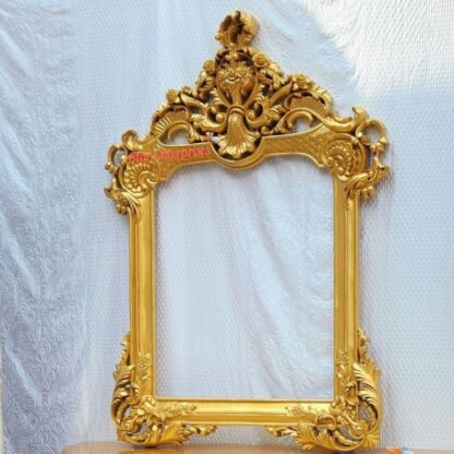 Star Enterprises Wooden Gold Finish Luxury Mirror Frame MF-037 - Image 3