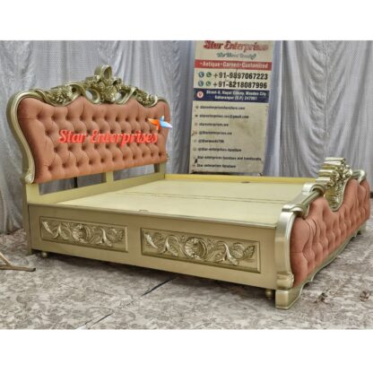 Star Enterprises Wooden Luxury Classical Bed BD-0133 - Image 4