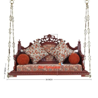 Star Enterprises Wooden Luxury Hand Carved Swing SWG-041 - Image 3