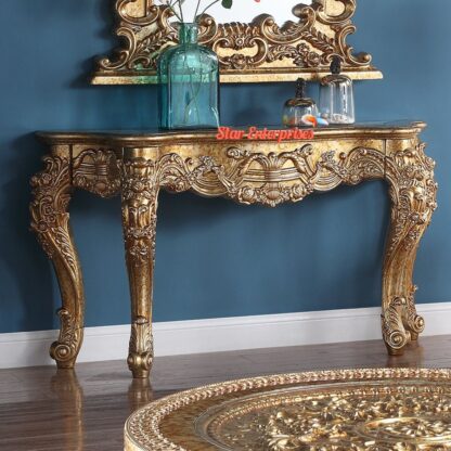Star Enterprises Wooden Royal Carved Console Table CNSL-069 - Image 3