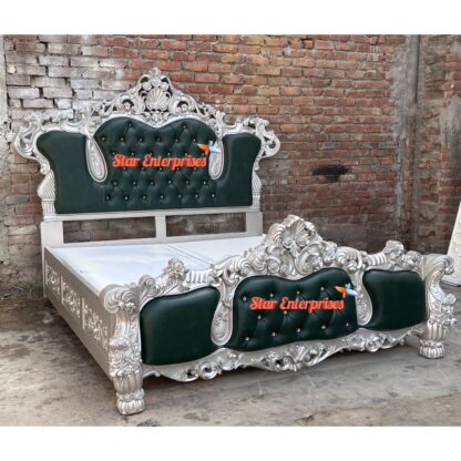 Star Enterprises Wooden Royal Carved Double Bed BD-0127 - Image 2