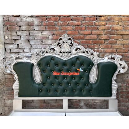Star Enterprises Wooden Royal Carved Double Bed BD-0127 - Image 3