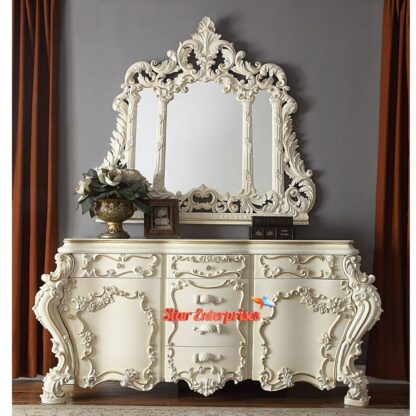 Star Enterprises Wooden Royal Carved Dressing Table DRSR-046 - Image 3