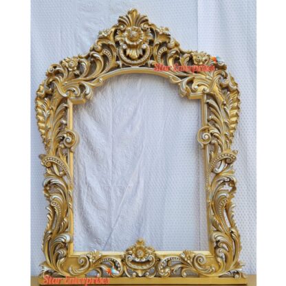 Star Enterprises Wooden Royal Carved Mirror Frame MF-039 - Image 3