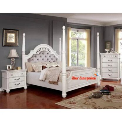 Star Enterprises Wooden Royal Four Poster Bed CNB-033 - Image 3