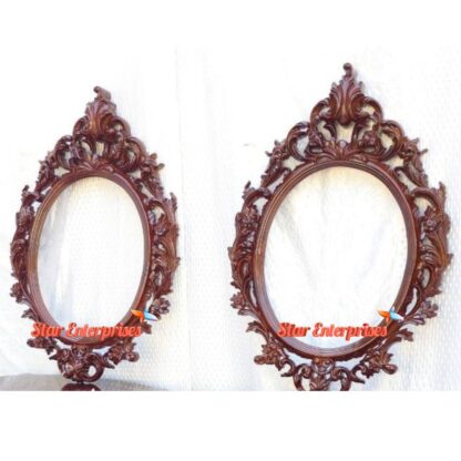 Star Enterprises Wooden Vintage Mirror Frame MF-049 - Image 3