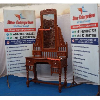 Star Enterprises Wooden Classic Dressing Table DRSR-043 - Image 3