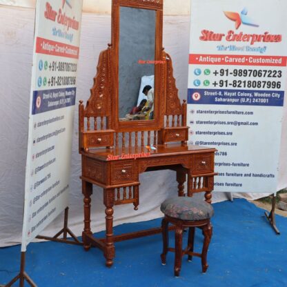 Star Enterprises Wooden Classic Dressing Table DRSR-043 - Image 4