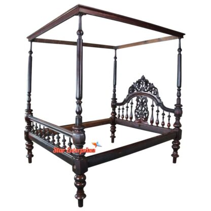 Star Enterprises Antique Anglo Indian Four Poster Bed CNB-034 - Image 2