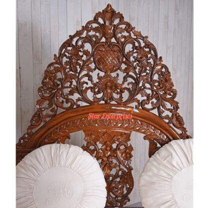 Star Enterprises Solid Teak Wood Designer Poster Bed CNB-042 - Image 2