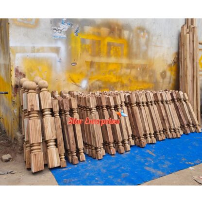 Star Enterprises Solid Teak Wood Railing Pillars PIL-049 - Image 2
