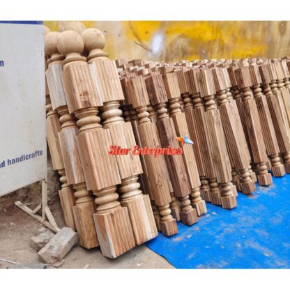 Star Enterprises Solid Teak Wood Railing Pillars PIL-049 - Image 4