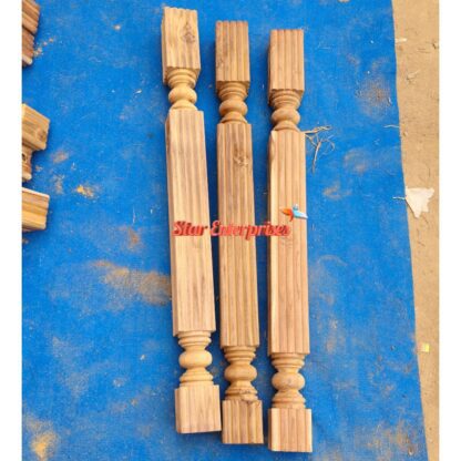 Star Enterprises Solid Teak Wood Railing Pillars PIL-049 - Image 5