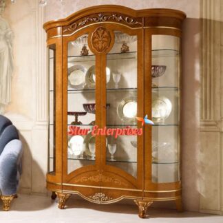 Solid Wood Antique Crockery Unit