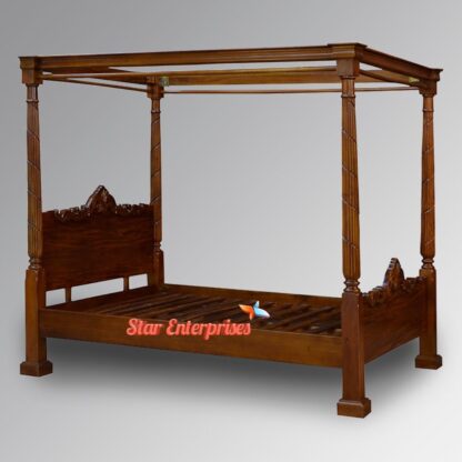 Star Enterprises Solid Wood Modern Style Poster Bed CNB-049 - Image 2