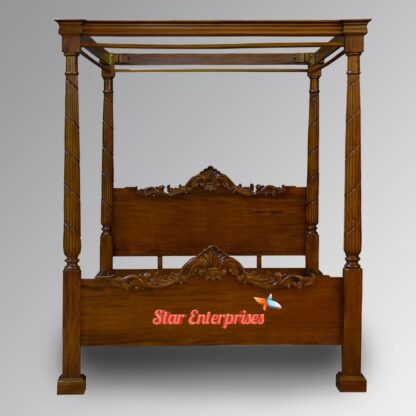 Star Enterprises Solid Wood Modern Style Poster Bed CNB-049 - Image 3