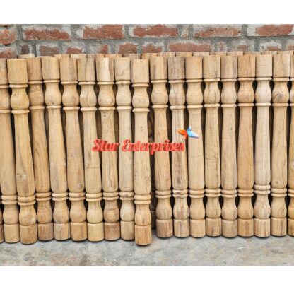 Star Enterprises Teak Wood Designer Pillars PIL-050 - Image 2