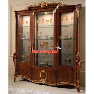 Teak Wood Handcrafted Crockery Cabinet