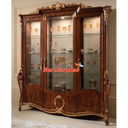 Teak Wood Handcrafted Crockery Cabinet
