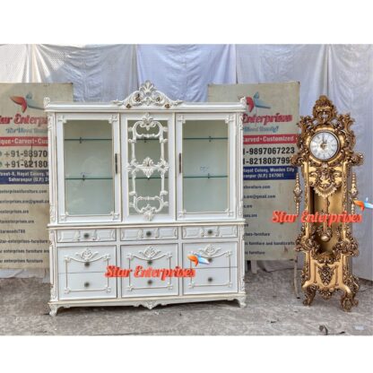 Star Enterprises Teak Wood Luxury Crockery Cabinet CKR-045 - Image 2