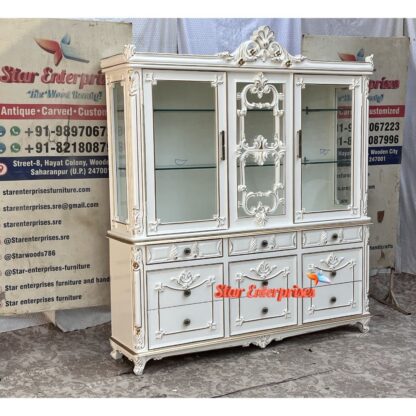 Star Enterprises Teak Wood Luxury Crockery Cabinet CKR-045 - Image 4