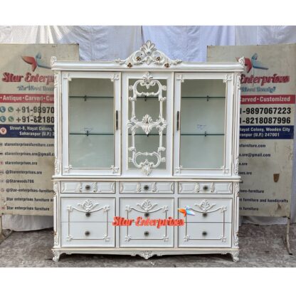 Star Enterprises Teak Wood Luxury Crockery Cabinet CKR-045 - Image 5