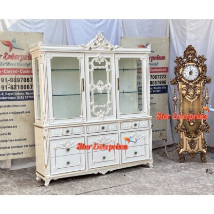 Star Enterprises Teak Wood Luxury Crockery Cabinet CKR-045 - Image 7