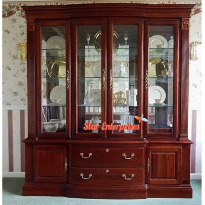 Star Enterprises Teak Wood Modern Style Crockery Cabinet CKR-036 - Image 4