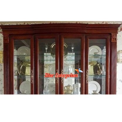 Star Enterprises Teak Wood Modern Style Crockery Cabinet CKR-036 - Image 3