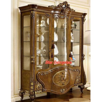 Star Enterprises Wooden Antique Carved Crockery Unit CKR-034 - Image 3