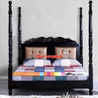 Star Enterprises Wooden Antique Four Poster Bed CNB-044 - Image 4