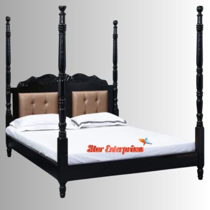 Star Enterprises Wooden Antique Four Poster Bed CNB-044 - Image 3