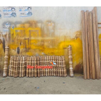 Star Enterprises Wooden Antique Master & Railing Pillars PIL-048 - Image 3