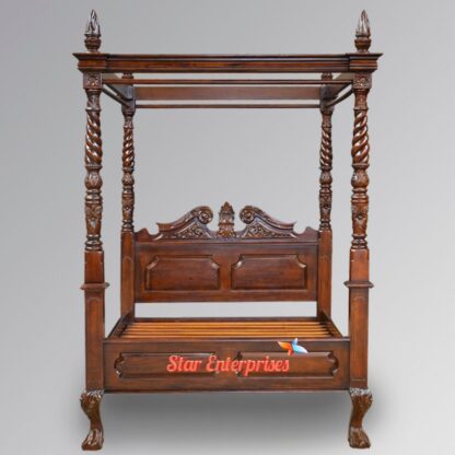 Star Enterprises Wooden Antique Poster Bed CNB-050 - Image 2