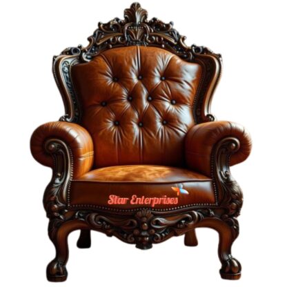 Star Enterprises Wooden Antique Royal Rajasi Chair CHR-017 - Image 2
