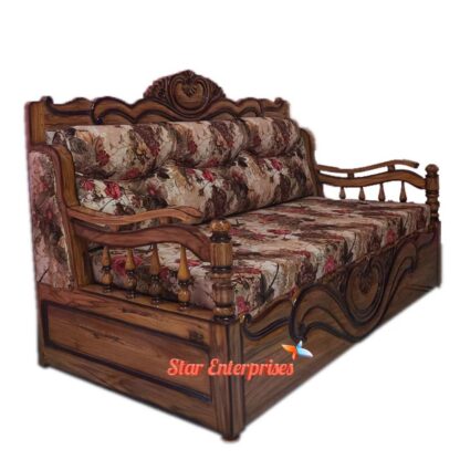 Star Enterprises Wooden Antique Sofa Cum Bed SCB-010 - Image 2
