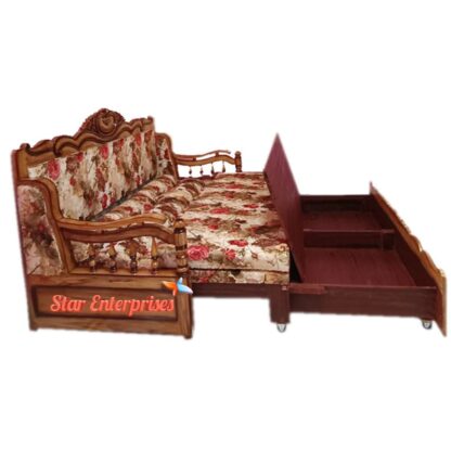 Star Enterprises Wooden Antique Sofa Cum Bed SCB-010 - Image 3
