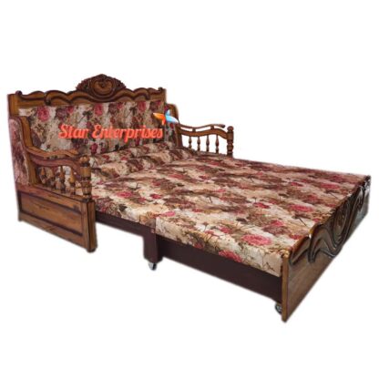 Star Enterprises Wooden Antique Sofa Cum Bed SCB-010 - Image 4