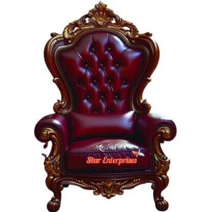 Star Enterprises Wooden Carved Imperial Rajwadi Chair CHR-018 - Image 2