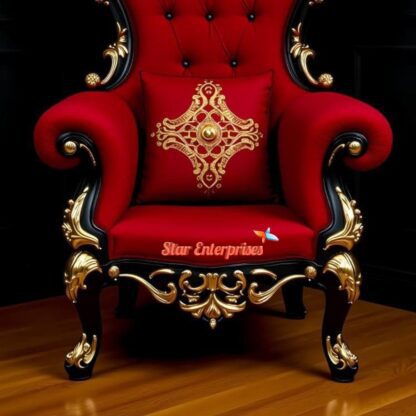Star Enterprises Wooden Carved Royal Heritage Chair CHR-019 - Image 3